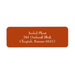 Rust Red Simple Plain Return Address Labels