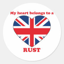 Rust Round Stickers