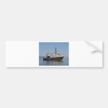 Rust Streaked Fishing Boat Bumper Stickers