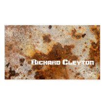 Rusted corroded metal, texture custom business card