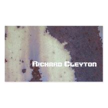 Rusted corroded metal, texture custom business card templates