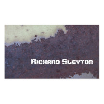 Rusted corroded metal, texture custom business cards