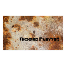 Rusted corroded metal, texture custom business card
