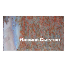 Rusted corroded metal, texture custom business card template