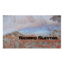 Rusted corroded metal, texture custom business card