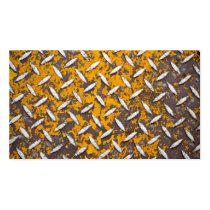 Rusted Diamond Plate Metal Business Card Templates