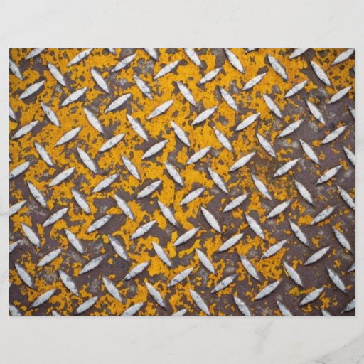 Rusted Diamond Plate Metal Flyer Design