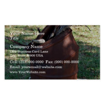 Rusted garbage can in grassy landscape business card template