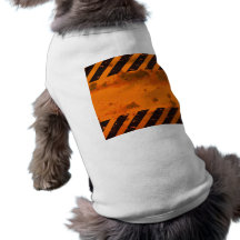 Rusted Hazard Stripes Background Doggie Tshirt