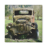 Rusted Old Junker Truck Refrigerator Magnet