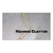 Rusted painted, corroded metal, texture custom business cards