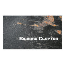 Rusted painted, corroded metal, texture custom business cards