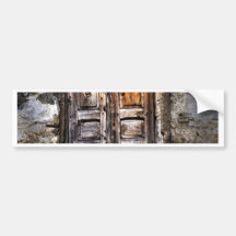 Rustic Ages Country Cottage Wooden Doorway Bumper Stickers