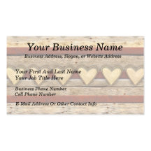 Rustic Americana Hearts Business Card Templates