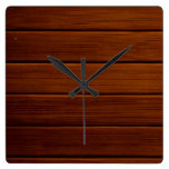Rustic Barn Wall Made of Old Wooden Brown Planks Wallclocks