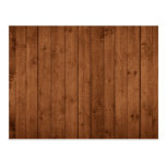 Rustic Barn Wall Made of Old Wooden Brown Planks Post Card