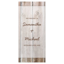 Rustic Barn Wood Wedding Program Custom Rack Cards