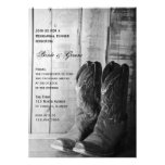 Rustic Boots Country Wedding Rehearsal Dinner Invites