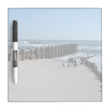 Rustic Bulkhead on Beach Dry-Erase Board