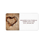 Rustic Burlap Lace Twine Heart Address Labels