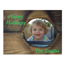 Rustic Christmas Postcard  customize