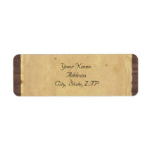 Rustic Country Cowboy Hats and Barbed Wire Custom Return Address Label