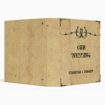 Rustic Country Horseshoes and Barbed Wire  Album Vinyl Binder