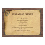 Rustic Country Horseshoes Wedding Rehearsal Personalized Invites
