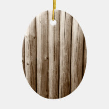 Rustic Country Log Cabin Distressed Vintage Wood Christmas Ornaments