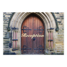 Rustic Country Wedding Old Wooden Door Reception Personalized Invite
