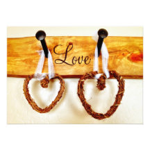 Rustic Country Western Hearts Wedding Invitations