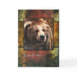 Rustic Framed Grizzly Birthday Card
