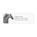 Rustic Galloping Andalusian Horse Labels