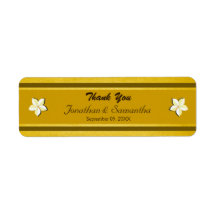 Rustic Gold Floral Wedding Favour Favour Labels