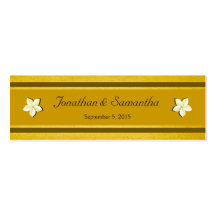 Rustic Gold Floral Wedding Favour Favour Tags Business Card Template