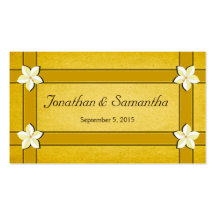 Rustic Gold Floral Wedding Favour Favour Tags Business Card Template