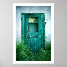 Rustic Green Door  fine art print