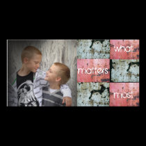 Rustic Grunge Blocks photo cards