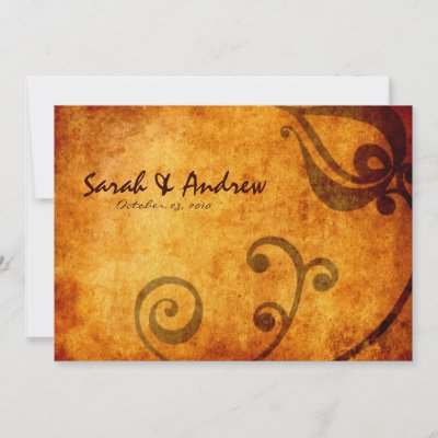 This beautiful rustic wedding invitation features a horseshoe and wood grain