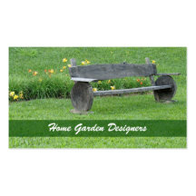 "Rustic landscaped lawn" double face business card