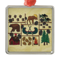 Rustic Lodge: Country Cabin Christmas Christmas Tree Ornaments
