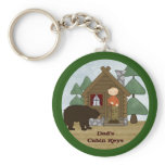 Rustic Lodge: Country Cabin Keys with Bear Custom Keychains