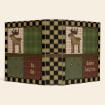 Rustic Lodge Look With Moose Customizable Family binders