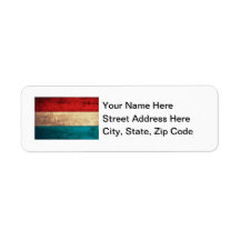 Rustic Luxembourg Flag Custom Return Address Labels