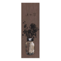 Rustic Mason Jar & Wildflowers Favour Tag