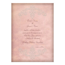 Rustic Mauve Elegant Wedding Invitations