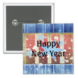 Rustic New Years Pinback Buttons