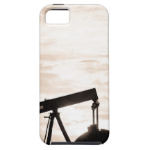 Rustic Oil Well Pump Vertical Sepia iPhone 5 Covers