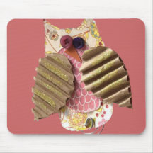 Rustic Owl Mouse Pads