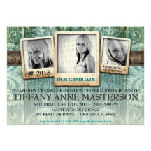 Rustic Photo Graduation Announcement Invite